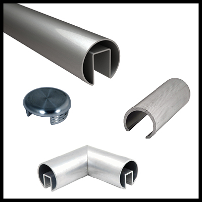 Type 316 Stainless Steel Roll Formed Top Rail and Accessories Type 316 Stainless Steel Roll Formed Top Rail and Accessories